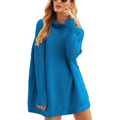 Women's Pullover Sweater Jumper Elegant Stylish Casual Solid Color Ribbed Turtleneck Patchwork Lantern Sleeve Long Sleeve Long Tops Knit Outdoor Black White Winter