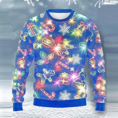 Ugly Christmas Sweater Men's Sweaters Rock Snowflake Gingerbread Pullover Jumper Knitwear Knitting New Years Eve Sweater Outdoor Daily Vacation Long Sleeve Crewneck Fall Winter Black Army Green Blue