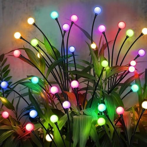 1pc Outdoor Solar Firefly Swaying Light 8 LED for Garden Yard Patio Pathway Decorations Outdoor