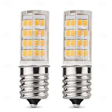 E17 LED Light Bulbs 5W Non-Dimmable Refrigerator Lights, Warm White/White 2pcs 110V-130V