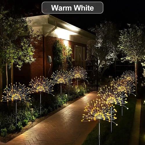 Solar Fireworks Lights 90/120/150/200 LEDS Outdoor DIY Solar Lights Garden Decorative Lights Waterproof Fairy Lights Lawn Lights