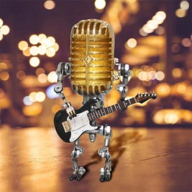 Model USB Wrought iron Retro Desk lamp Decorations Robot Microphone for playing guitar