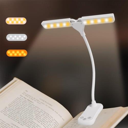 Book Lights 14 LEDs for Reading in Bed Touch Control Reading Light with 3 Colors & 8 Brightness Reading Lights for Books in Bed Portable & Adjustable Rechargeable Reading Lamp