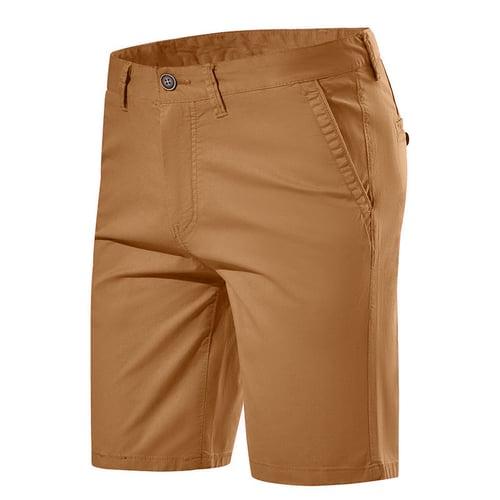 Men's Shorts Chino Shorts Bermuda shorts Pocket Plain Comfort Breathable Outdoor Daily Going out Fashion Casual Yellow Red