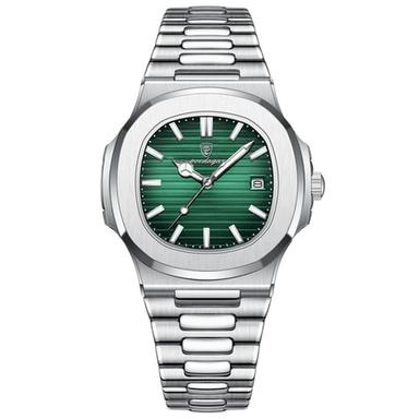 POEDAGAR Luxury Watch Business Waterproof Male Clock Luminous Date Stainless Steel Square Quartz Men Watch
