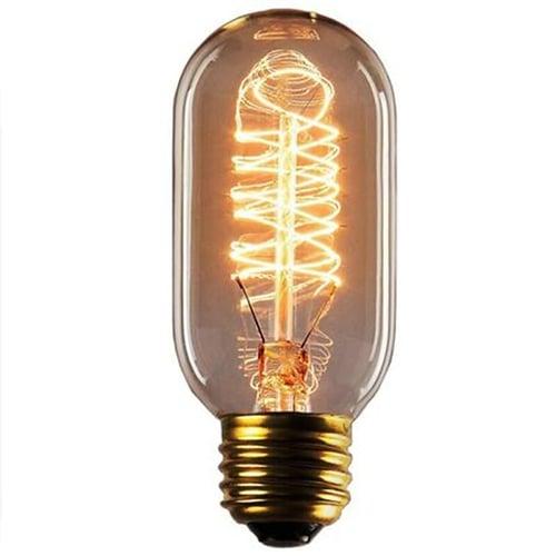 5pcs 40W Edison Vintage Incandescent Light Bulb Dimmable T45 Antique Spiral Filament E26 E27 Amber Warm White for Home Lighting Fixture 220-240V