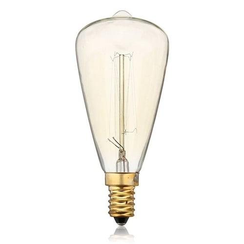6pcs 40W E14 ST48 Incandescent Vintage Edison Light Bulb Warm White 2200-2700k Retro Dimmable for Candle Pendant Light Chandelier 220-240V