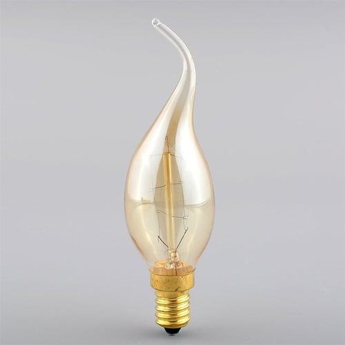 6pcs 40W Incandescent Vintage Edison Lights Bulbs Candle E14 C35L Dimmable Decorative Warm White 2300k Retro Dimmable 220-240V