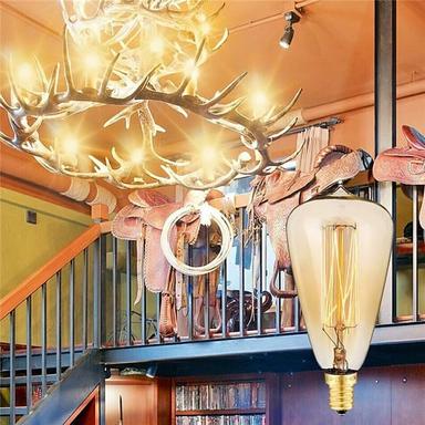4pcs 40W Edison Vintage Incandescent Light Bulb Dimmable E14 ST48 Candelabra Cage Filament Amber Warm White for Lighting Fixture 220-240V