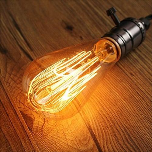 6pcs 60W Edison Vintage Incandescent Light Bulb Dimmable E26 E27 ST64 Candelabra Filament Amber Warm White for Lighting Fixture 220-240V