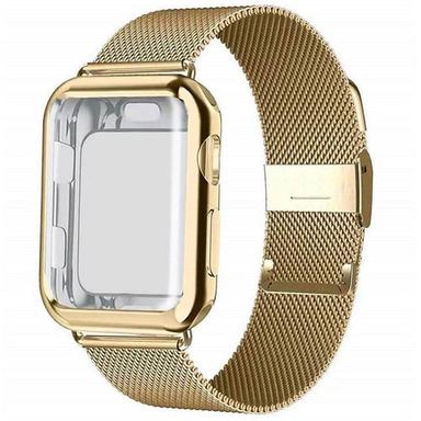 Watch Band for Apple Watch Series 8/7/6/5/4/3/2/1 / SE 45/44/42/41/40/38mm Stainless Steel Replacement  Strap Adjustable Milanese Loop Wristband