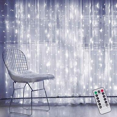 LED Window Curtain String Lights 3x3m Wedding Decoration 300 LEDs with 8 Lighting Modes Christmas Fairy Lights Home Décor Lights for Wedding Bedroom Party Garden Patio