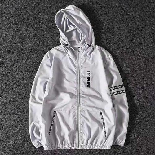 Men's Windbreaker Running Skin Jacket Pocket Full Zip Long Sleeve Outerwear Street Athletic Summer Hooded Waterproof UV Sun Protection Windproof Breathable Fitness Gym Workout Running Sportswear
