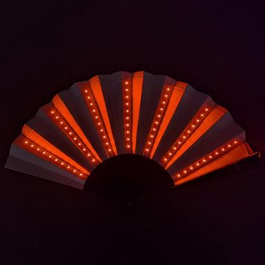 Glow Folding LED Fan Dancing Lights Night Show DJ Fluorescent Bar Night Club Party Gifts Halloween Decoration Color Changing Fan