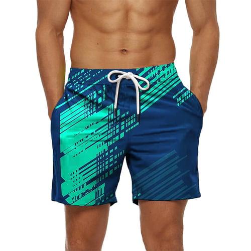 Men's Graphic Prints Geometry Swimming Trunks Board Shorts Swim Shorts Mid Waist Hawaiian Boho Casual Daily Holiday Drawstring with Mesh lining Elastic Waist Designer Clothing Apparel