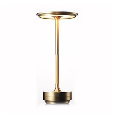 Aluminum Wireless Table Lamp Led Tri-color Touch Dimming Rechargeable Desktop Night Light LED Reading Lamp for Restaurant Hotel Bar Bedroom Decor Lighting
