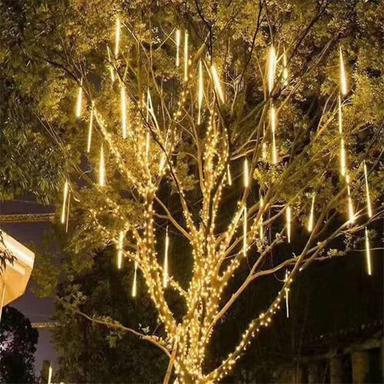 Outdoor Solar LED Meteor Shower Rain Lights Holiday String Lights Waterproof Garden Light 8 Tubes 144 Leds For Garden Tree Colorful  Decoration Landscape Lighting