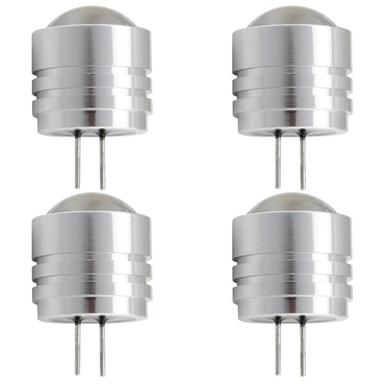 G4 LED Light Bulbs G4 Bi-Pin Base 1W 10W Halogen Bulb Equivalent LED Bulbs for Landscape Ceiling Under Counter Puck Lighting DC12V 1 LED COB Chips 4 Pack