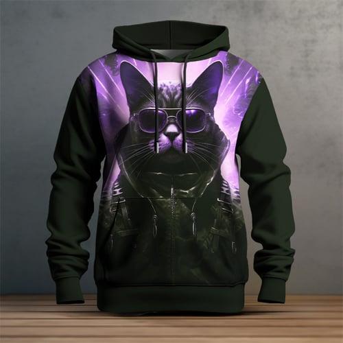 Men's Graphic Animal Hoodie Hoodies Sweatshirt Hoodie Long Sleeve Hooded Sweatshirt Hooded Fashion 3D Print Sports Outdoor Holiday Vacation Yellow Red Print Front Pocket Spring &  Fall Designer