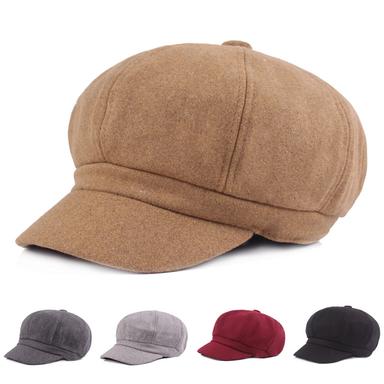 Men's Men and Women Beret Hat Newsboy Cap Wine Red Black Solid / Plain Color Wedding