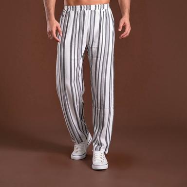 Men's Pajamas Pants Sleepwear Pajama Pant Stripe Fashion Home Daily Comfort Pant Elastic Waist Khaki Grey