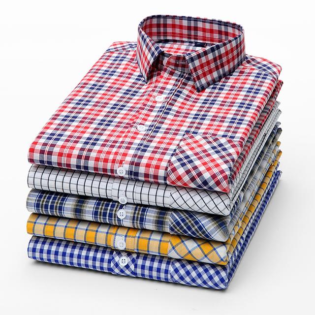 Men's  Dress Shirt Plaid  Check Shirt  Curve Square Neck  Work Street Long Sleeve collared shirts Clothing Apparel Designer Business Lightweight Formal