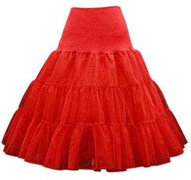 Women's Skirt Swing Tutu Petticoat Knee-length Skirts Ruffle Tulle Solid Colored Performance Vacation Spring & Summer Organza Fashion Black Red Blue