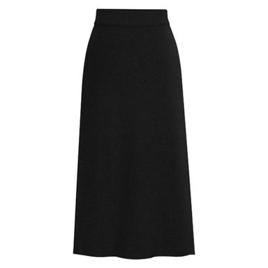 Women's Skirt Pencil Work Skirts Midi Skirts Split Knitting Solid Colored Office / Career Street Autumn / Fall Woolen Fashion Basic Casual caramel Black Wine khaki