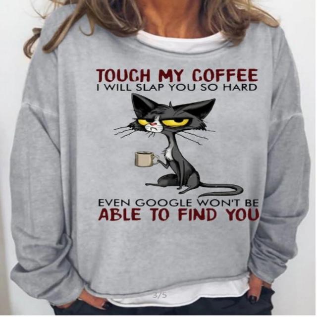 Women's Oversized Sweatshirt Pullover Graphic Cat Casual Daily Letter Black Pink Red Active Streetwear Funny Loose Fit Round Neck Long Sleeve Spring &  Fall Fall & Winter