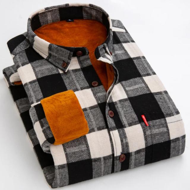 Men's Flannel Shirt Shirt Jacket Shacket Overshirt Black Red Navy Blue Green Long Sleeve Tartan Turndown Fall & Winter Christmas Street Clothing Apparel