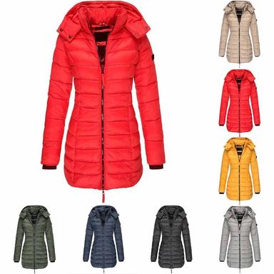 Women's Winter Coat Quilted Jacket Mid Length Puffer Coat Thermal Warm Parka with Pocket Fall Windproof Heated Coat  Zipper Hooded Lightweight Outerwear Long Sleeve Army Green Black