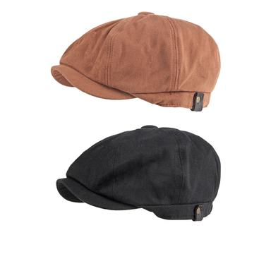 Men's Beret Hat Newsboy Cap Black Brown Cotton Adjustable Buckle Simple 1920s Fashion Holiday Street Dailywear Weekend Pure Color Portable Comfort Fashion