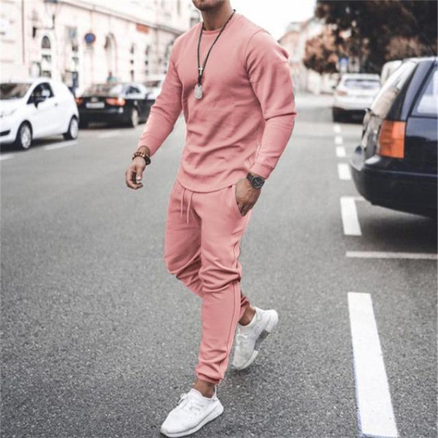 Men's T-shirt Suits Tracksuit Tennis Shirt Shorts and T Shirt Set Set Solid Colored Crew Neck Outdoor Street Long Sleeve Drawstring 2 Piece Clothing Apparel Sports Designer Classic Casual