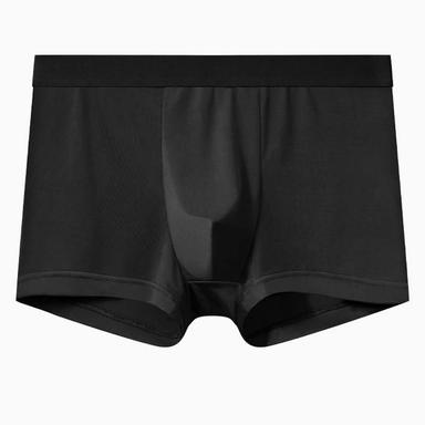 Men's 6 Pack Underwear Basic Panties Boxers Underwear Briefs Ice Silk Breathable Soft Pure Color Mid Waist Black Navy Blue