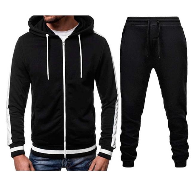 Men's Tracksuit Sweatsuit Zip Hoodie Sweatshirt Hoodie Jacket Jogging Suits Red & Black Black+Light Grey Dark Grey+Light Grey Red+Light Grey Red+Dark Grey Hooded Color Block Drawstring 2 Piece Sports