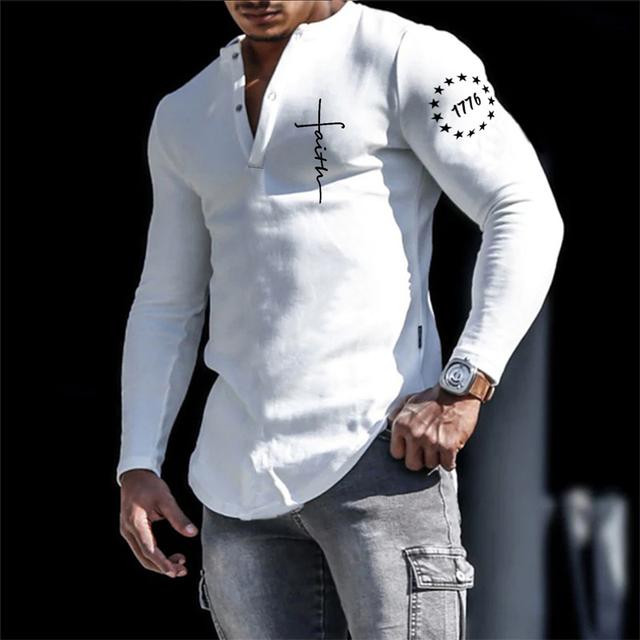 Men's Henley T Shirt