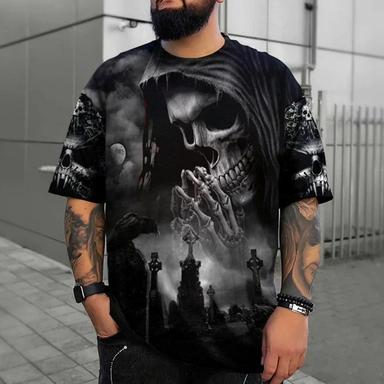 Men's Plus Size T shirt Tee Big and Tall Graphic Crew Neck Print Short Sleeve Spring & Summer Vintage Fashion Streetwear Basic Casual Sports Tops