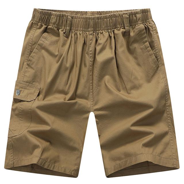 Men's Chino Shorts Bermuda shorts Work Shorts Pocket Elastic Waist Plain Comfort Short Casual Daily Going out Twill Stylish Classic Style ArmyGreen Black