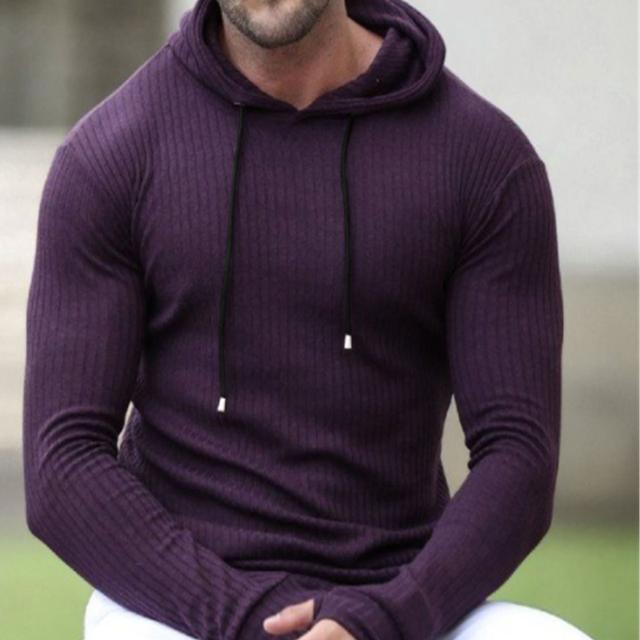 Men's Hoodie Black Blue Purple Camel Hooded Solid Color Lace up Sports & Outdoor Streetwear Cool Casual Big and Tall Winter Fall Clothing Apparel Hoodies Sweatshirts  Long Sleeve