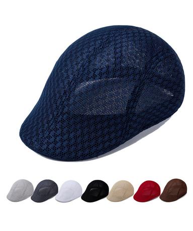 Men's Flat Cap Black White Polyester Travel Beach Vacation Beach Plain Sunscreen