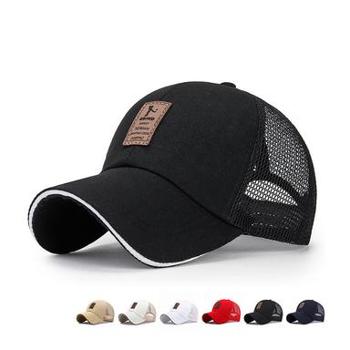 Men's Baseball Cap Trucker Hat Black White Polyester Travel Beach Outdoor Vacation Plain Adjustable Sunscreen Breathable Fashion