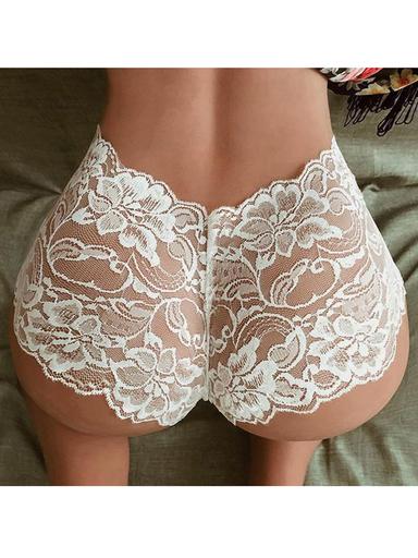 Women'S Sexy Lingerie Erotic Panties Eyelash Temptation Low Waist Hollow Pants See-Through Lace Sexy Panties